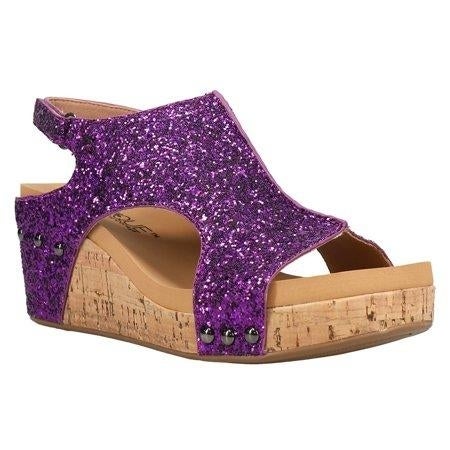 Corkys Purple Glitter Shoes